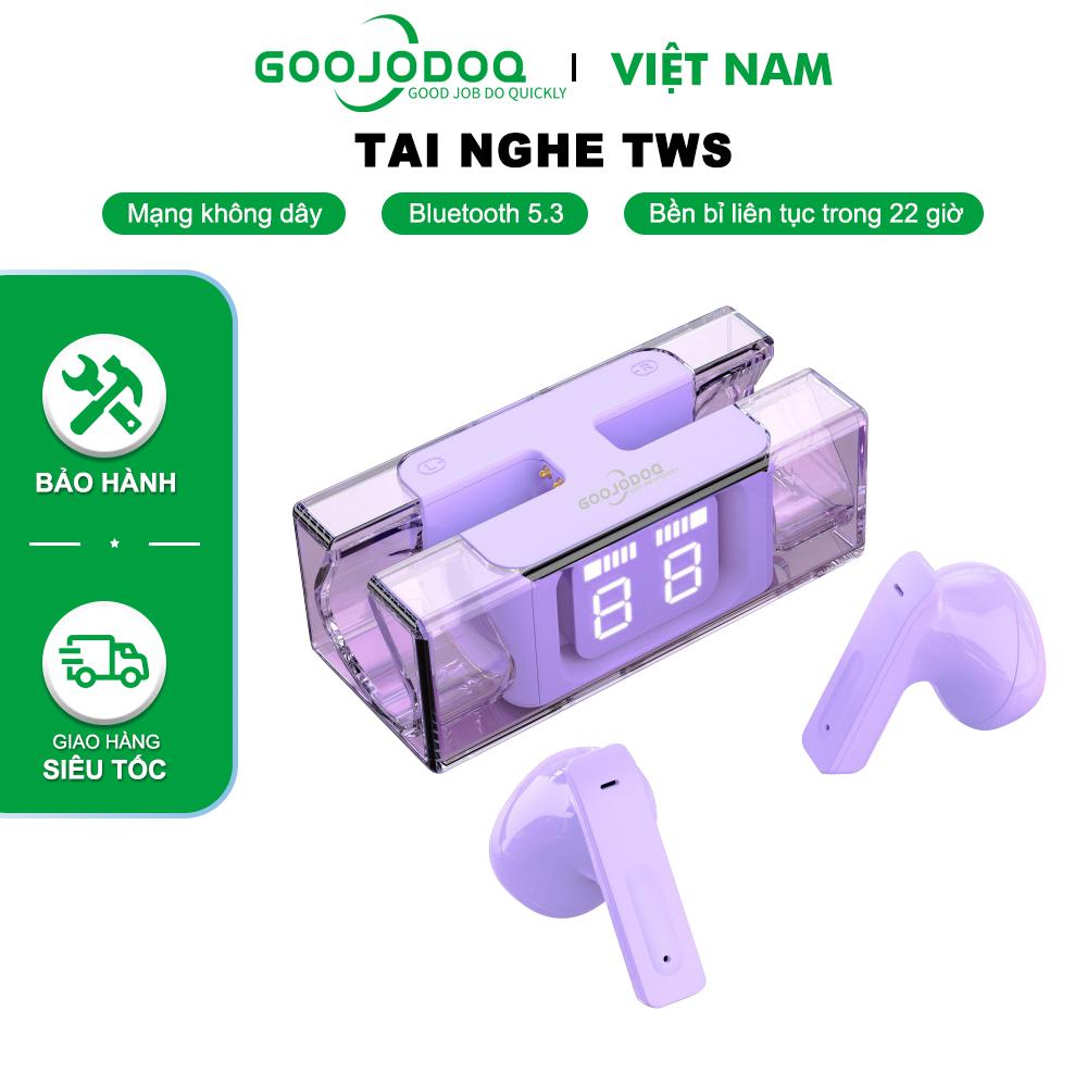 [HÀNG CHÍNH HÃNG GOOJODOQ] Tai nghe Goojodoq E90 TWS Bluetooth có Mic không dây có hộp sạc Màn hình hiển thị nguồn điều khiển bằng cảm ứng