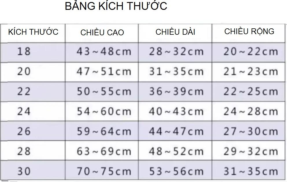 Combo 2 túi bọc vali trong suốt (chọn size)