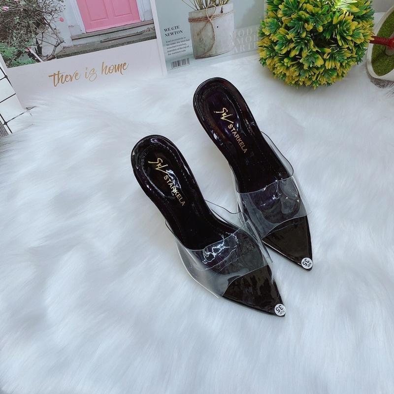 Guốc cao gót 9p gót nhọn quai bản trong mũi nhọn hot trend