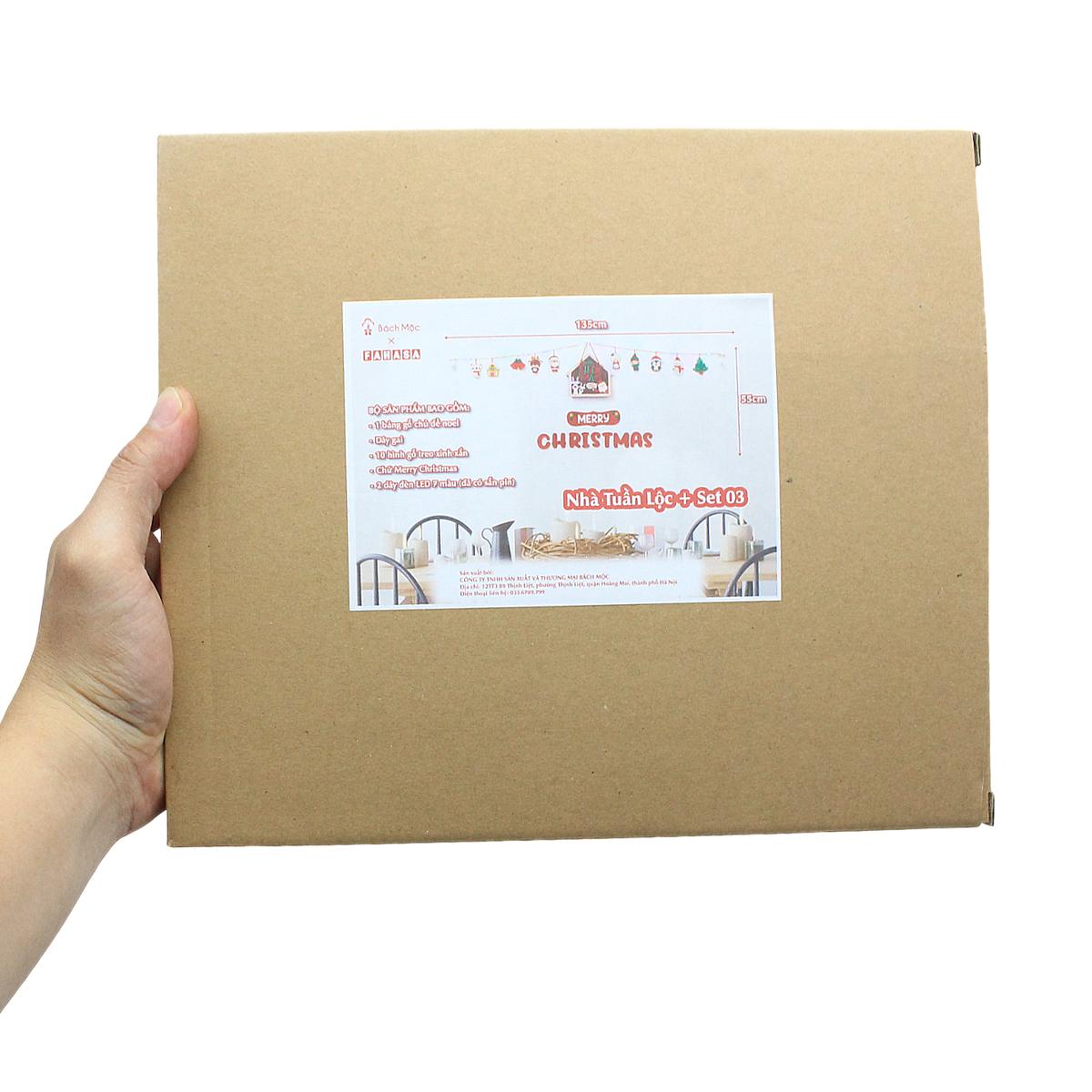 Dây Hình Gỗ Treo Tường Trang Trí Giáng Sinh - Bách Mộc - Nhà Tuần Lộc