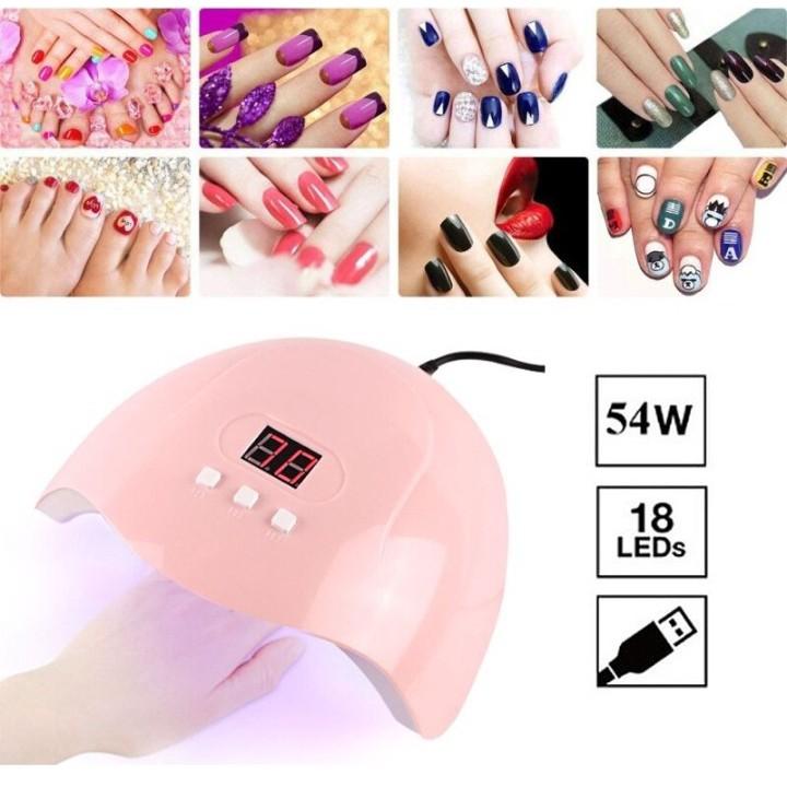 Máy hơ gel sấy móng tay cực nhanh chuyên dụng cho tiệm nail hoặc gia đình loại tốt công suất 54w