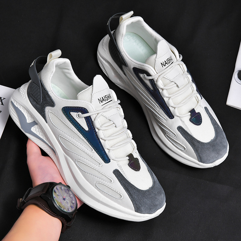 Giày Thể Thao Nam GEMI - Giày Sneaker Màu Xám - Trắng, Giày Thể Thao Chạy Bộ Xuyên Việt - G5431