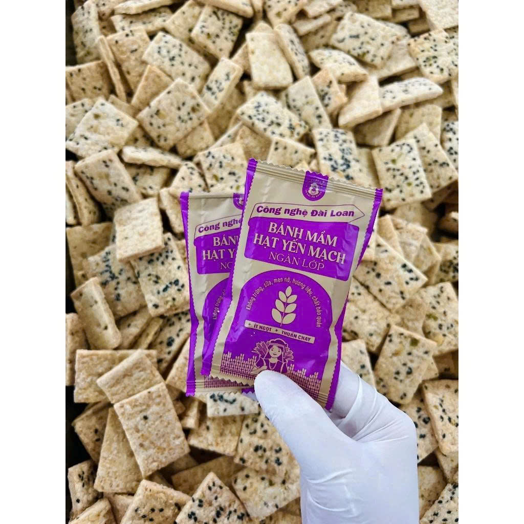 Combo 4 Hộp Bánh Mầm Hạt Yến Mạch Bh.Nong 150g - Ăn Chay, Ăn Vặt Healthy, Ăn Dặm, Bữa Sáng, Bữa Phụ