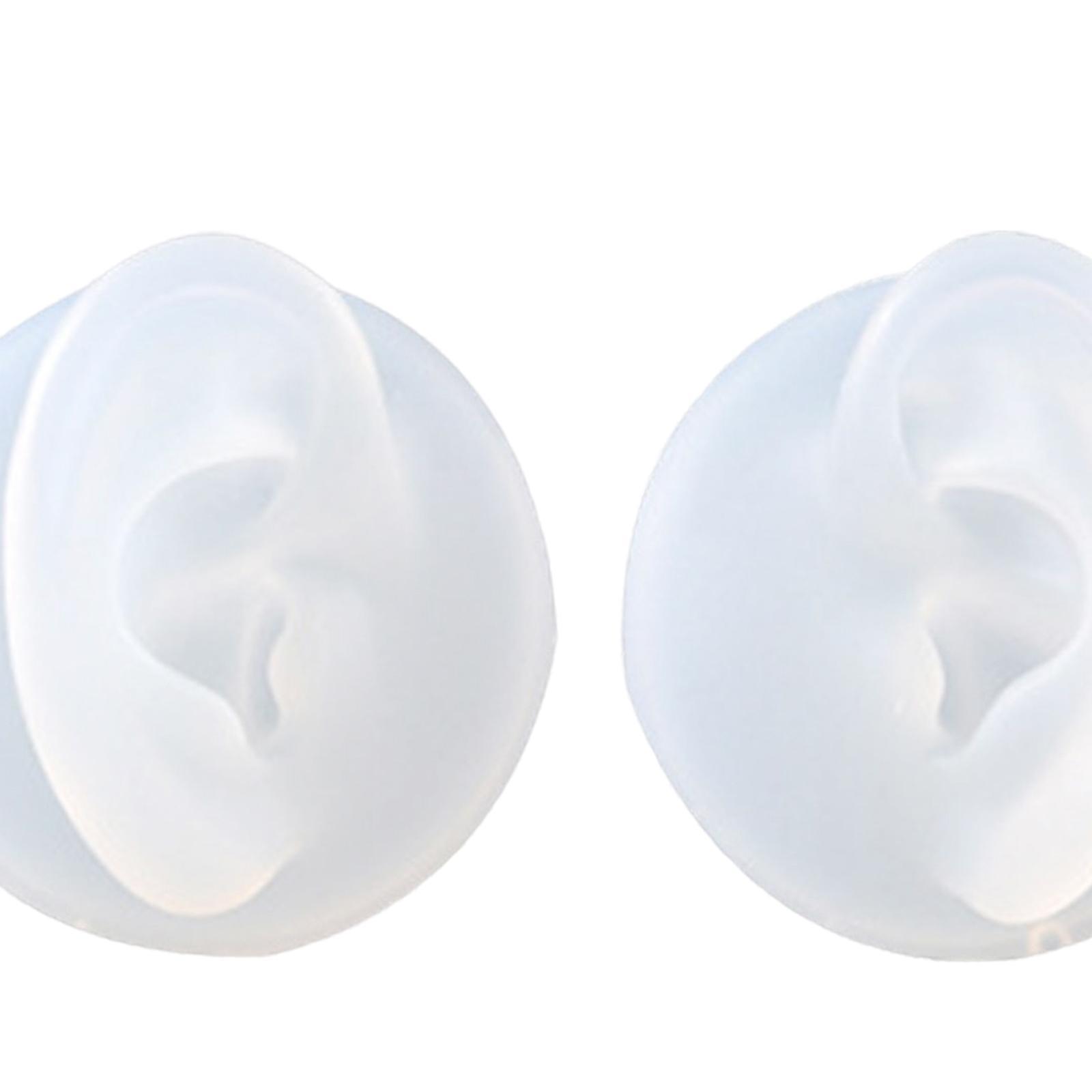 Silicone Ear Model High Simulation Ear Models Right Left for Salon Shop 4pcs
