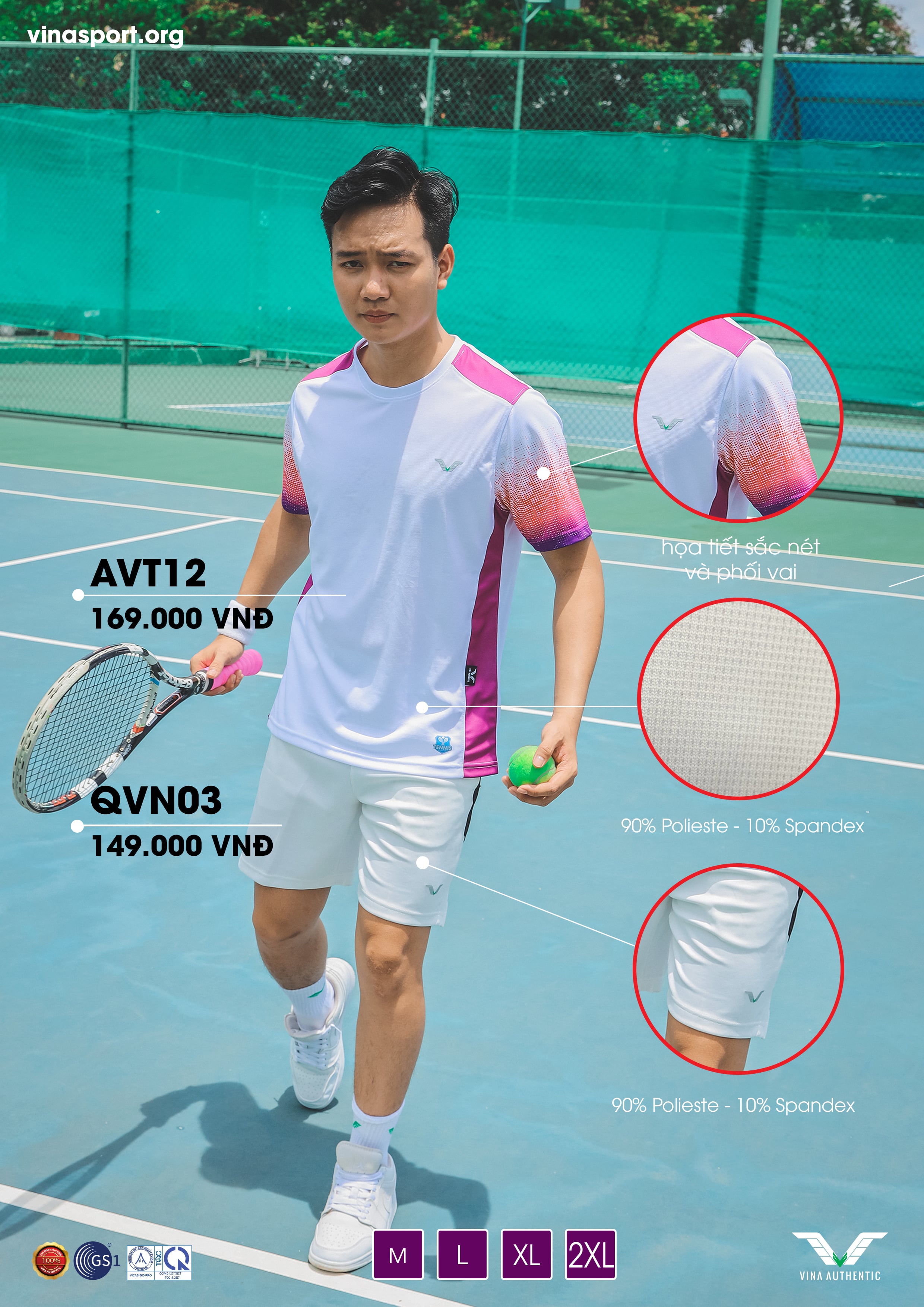 SET BỘ THỂ THAO NAM CAO CẤP VNAMAVT12 VINA AUTHENTIC CO GIẢN, THẤM HÚT MỒ HÔI, THOẢI MÁI, CHUẨN THƯƠNG HIỆU