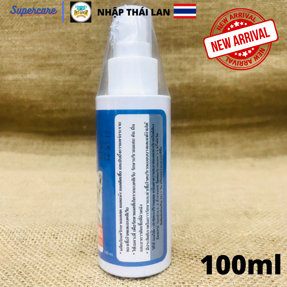 Xịt Vết Thương, Bỏng Ngứa Chó Mèo 100ml Hàng Nhập Thái Lan