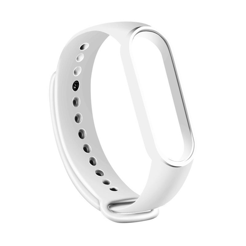 Dây Đeo Thay Thế Chất Liệu Silicon Màu Trơn Cho Xiaomi Mi Band 5 Hoặc 2 Miếng Film Mềm Tùy Chọn