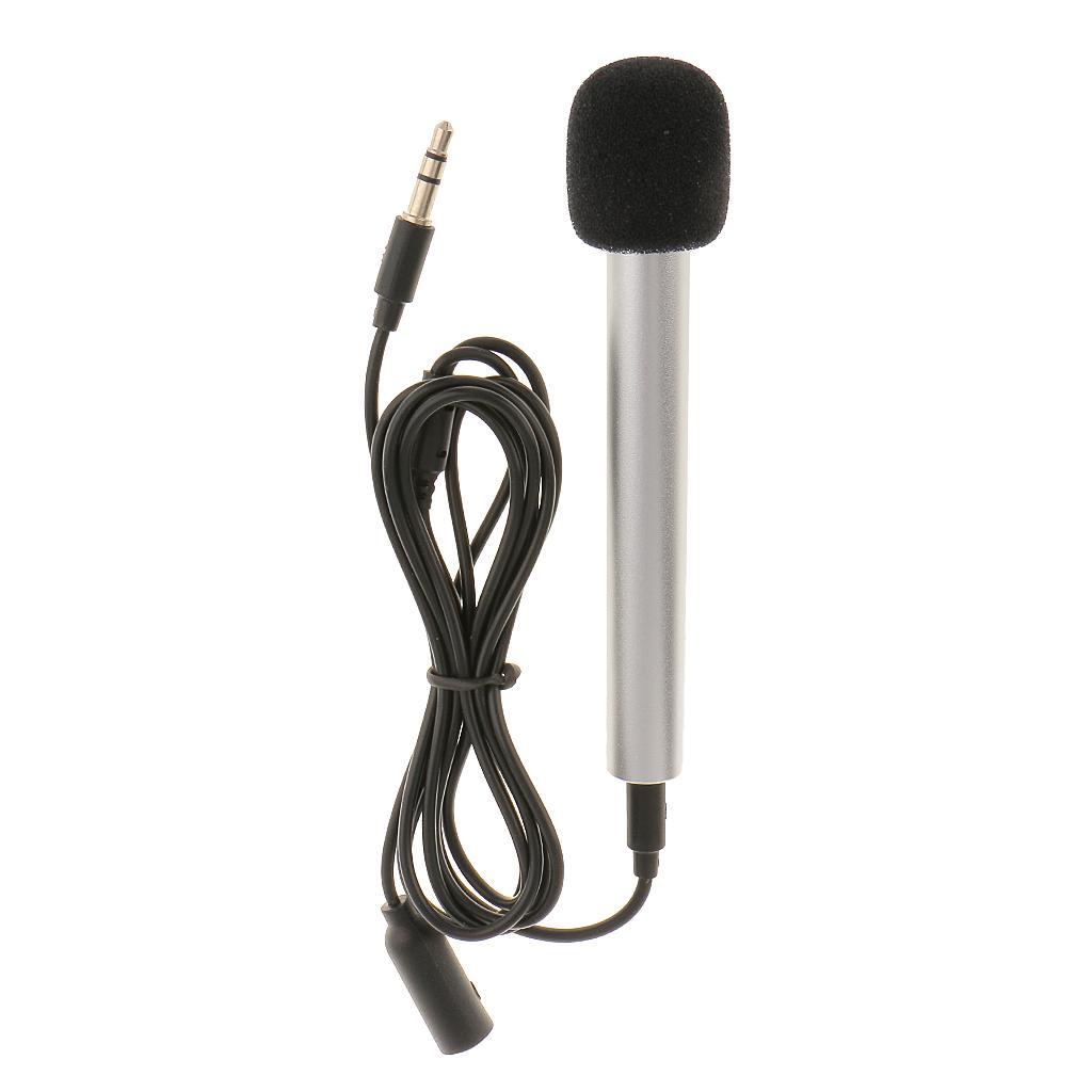 Silver Mini Singing Karaoke Home KTV Microphone Mic for IOS Android Phone