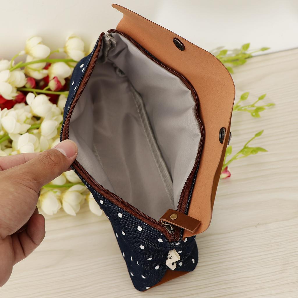 Canvas Large Capacity Pencil Pen Case Student Office School Stationery Case Large Storage Bag Pouch Holder Make Up Organizer Pouch Zipper Bag