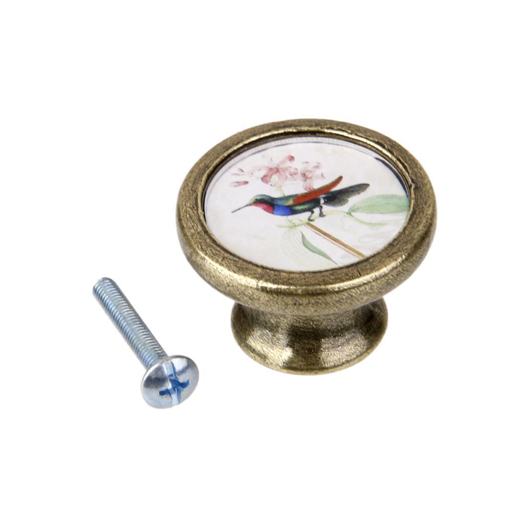 6xAssorted Vintage Brass Wardrobe Cabinet Door Cupboard Drawer Handle Knob 14