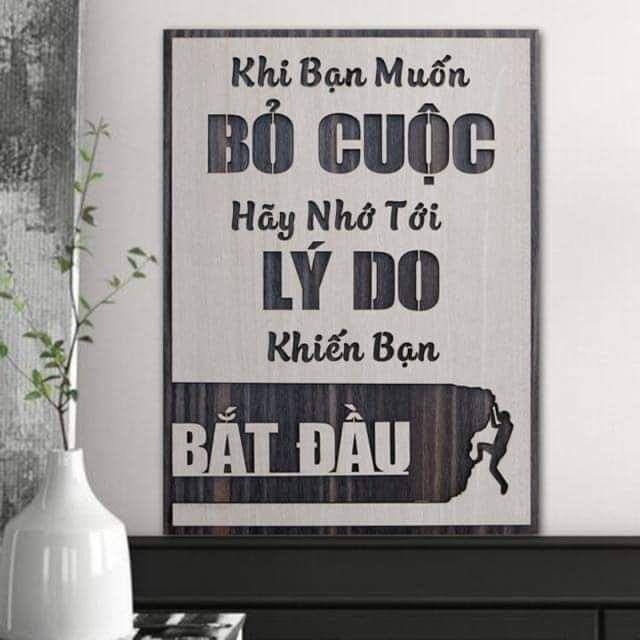 Tranh Treo Tường Tạo Động Lực Trang Trí Văn Phòng Gía Rẻ - Khi Bạn Bỏ Cuộc...