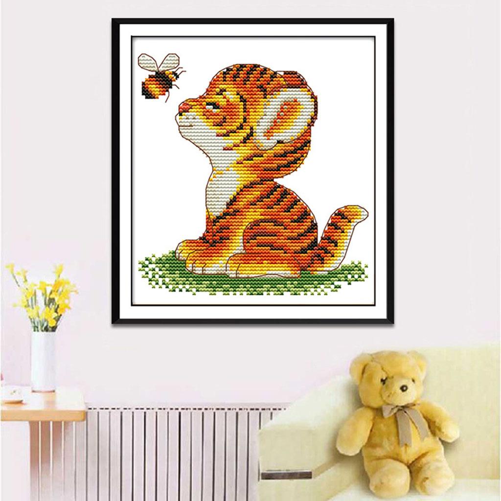 Cartoon Stamped Cross Stitch Kits Embroidery Package 11CT 23x24cm