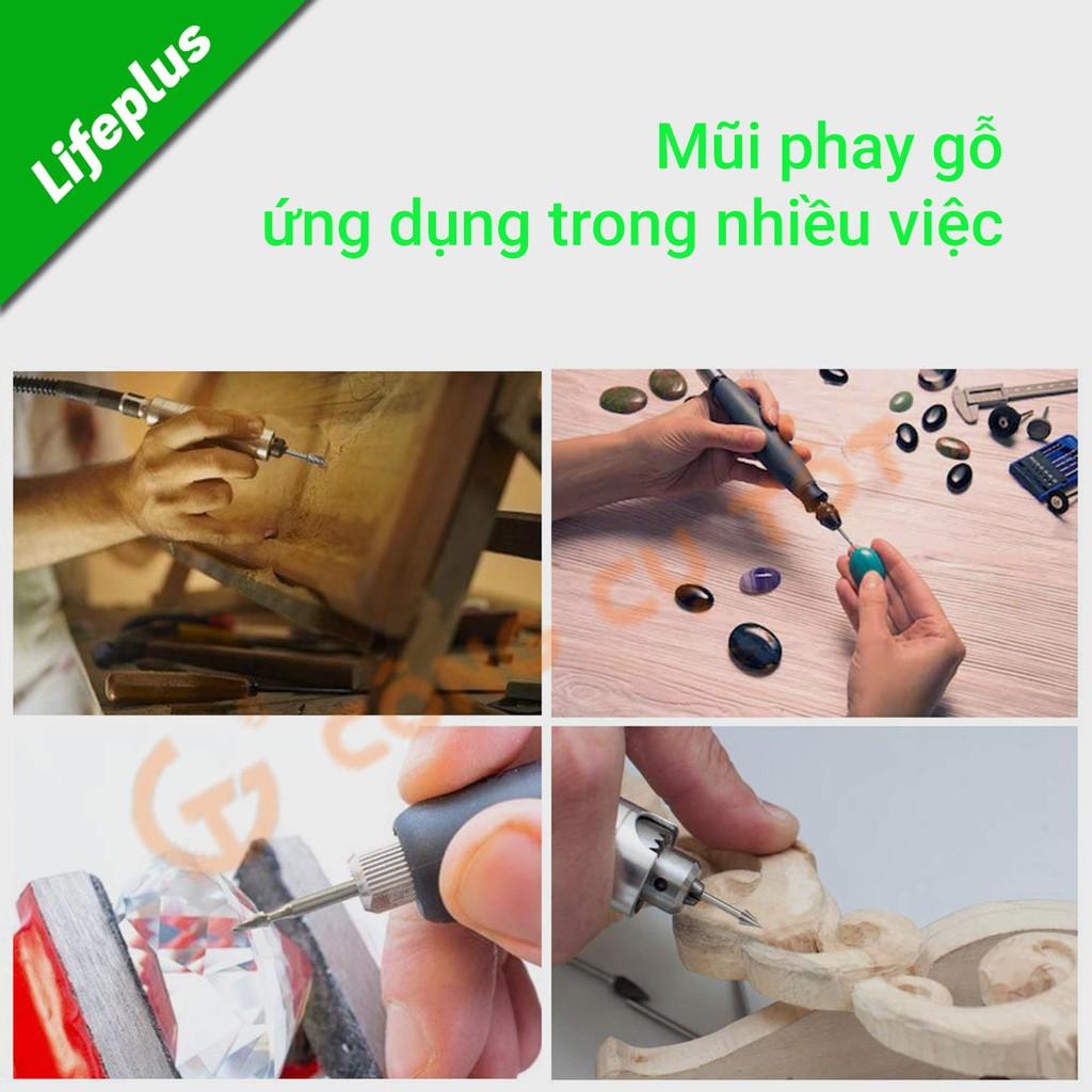 Bộ 6 mũi phay tạo hình gỗ trục 6mm