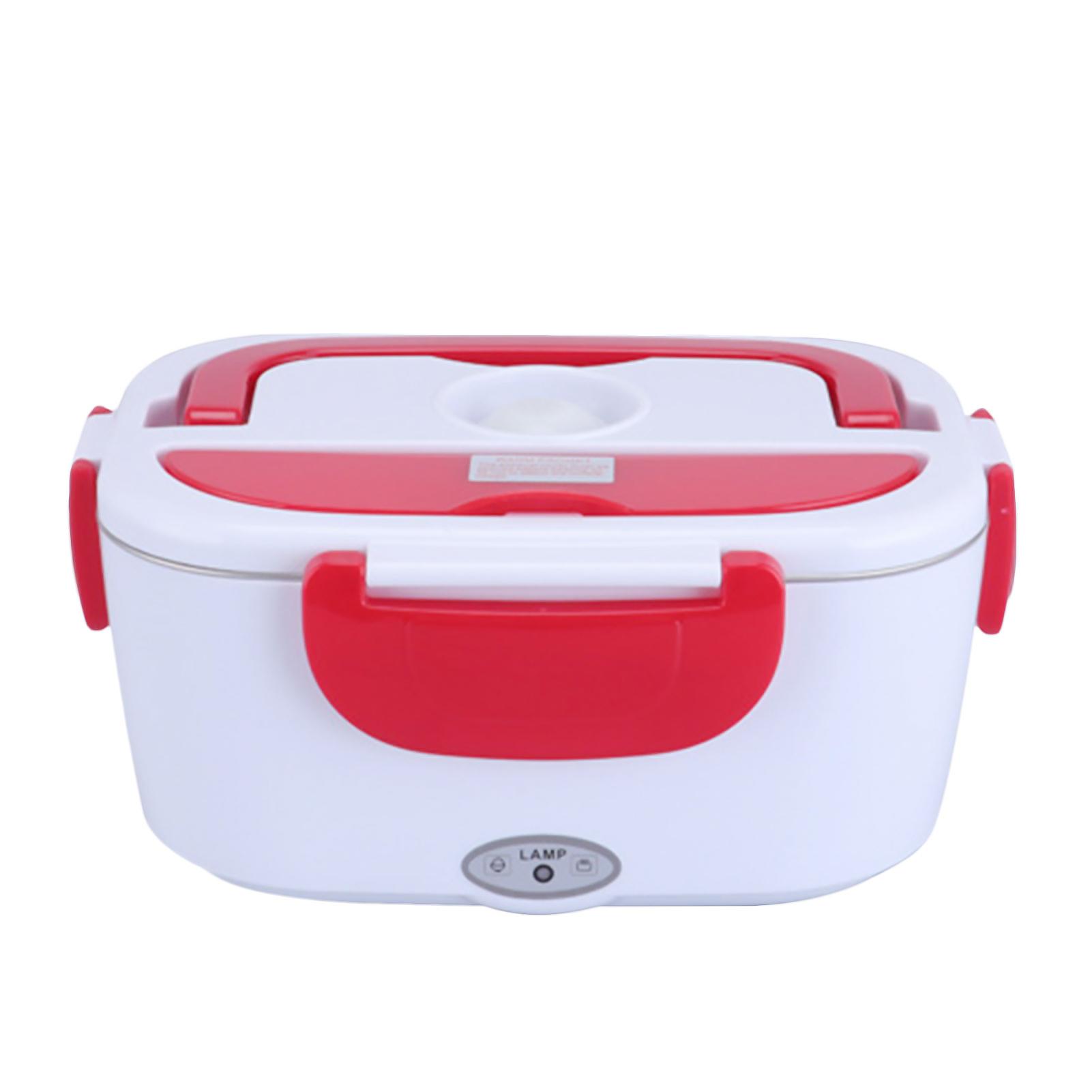 Hộp cơm Bento hai trong một có thể hâm nóng bằng điện, chất liệu thép không gỉ