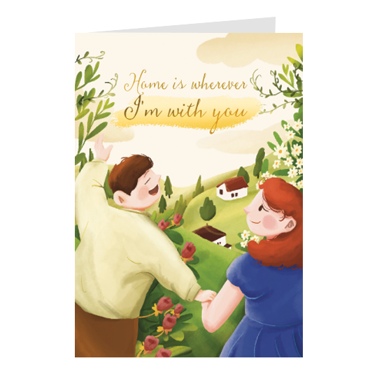 Thiệp tình yêu, love card - Thiệp Greenwood 10x15cm - LU44