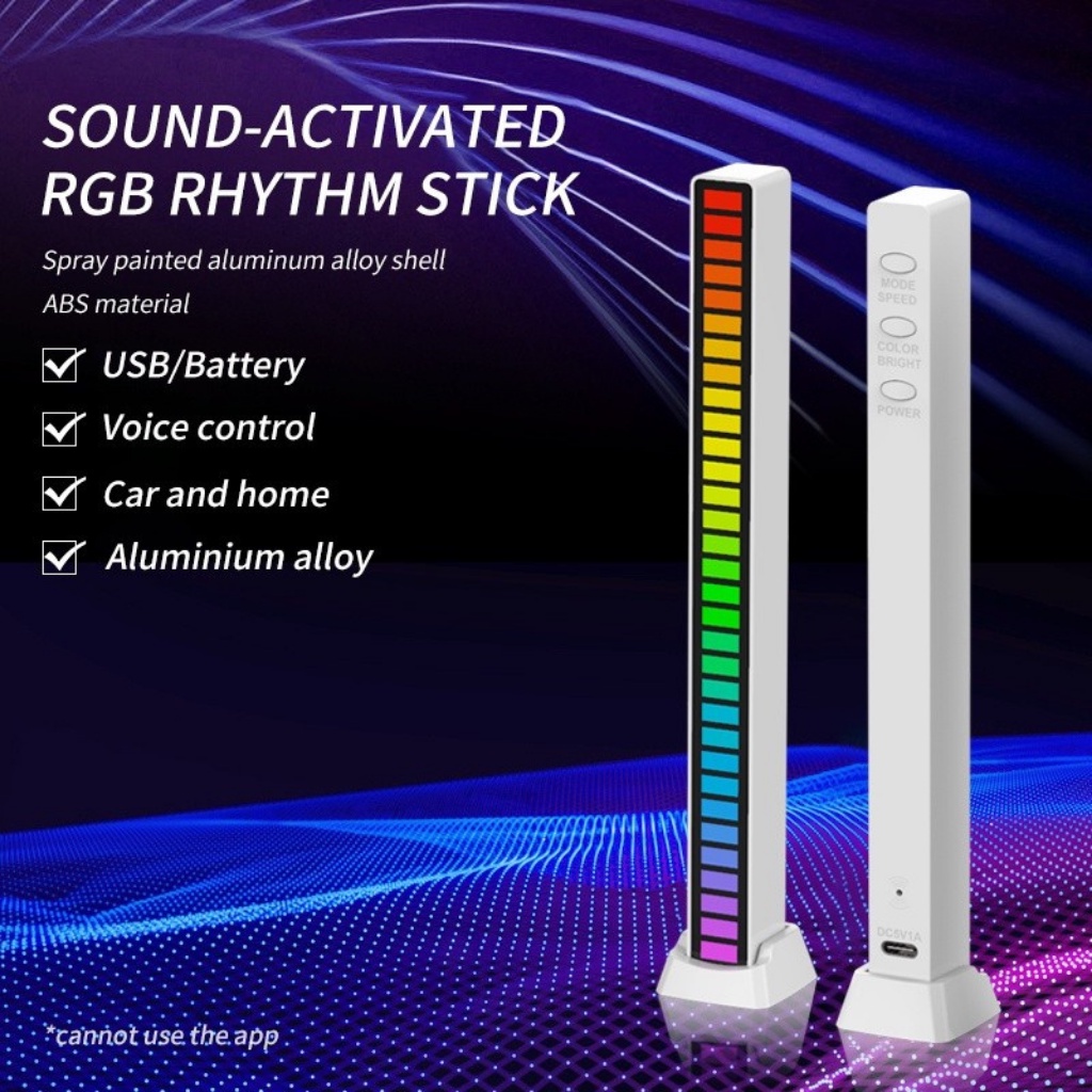 ĐÈN LED THANH CẢM BIẾN THEO NHẠC ,NGUỒN 5V , MODEL D08-RGB - JL