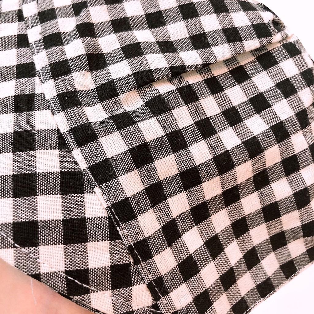 Mũ tiểu thư vải đũi vintage cho bé (0-12m)