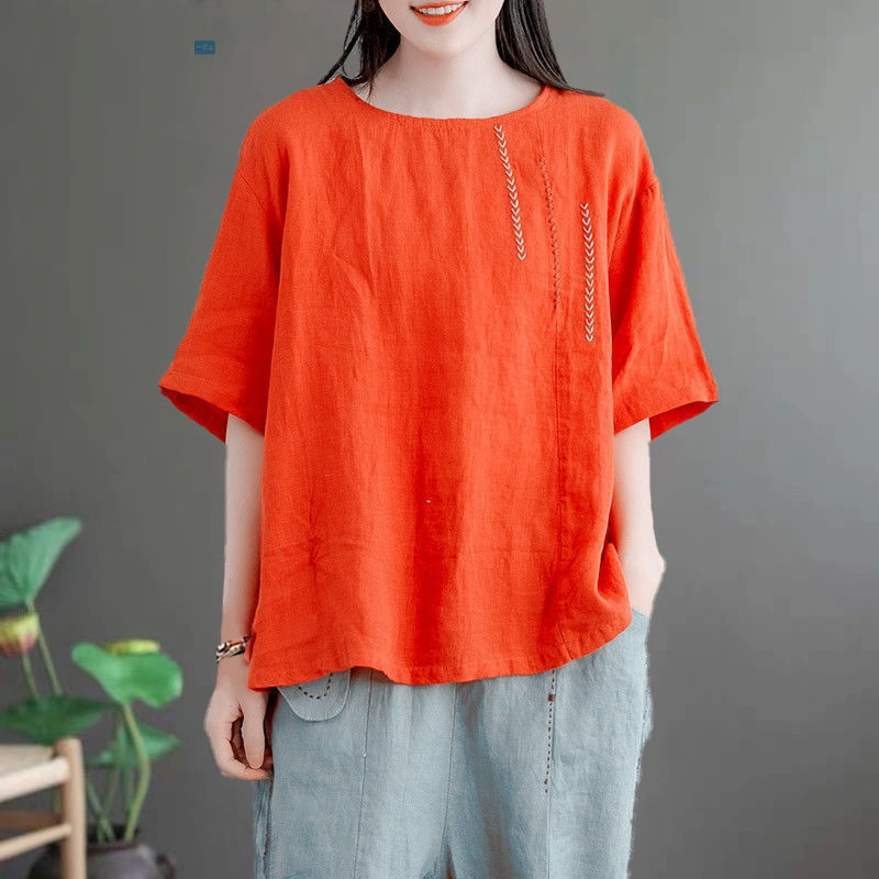 Áo phông nữ in họa tiết hoa thời trang,kín đáo,điệu đà,4 màu thanh nhã A17