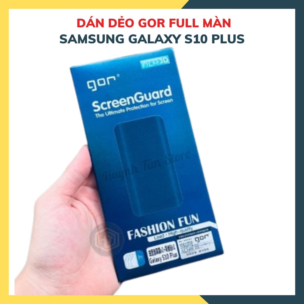 Dán dẻo GOR full màn hình 3D dành cho samsung s10 plus trong suốt, bảo vệ màn hình - hàng nhập khẩu