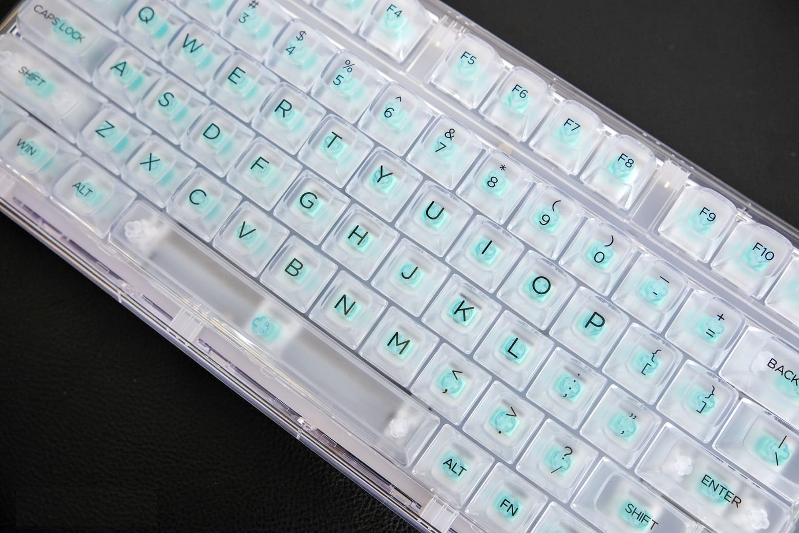 Bàn phím cơ FL-Esports Q75 SAM (Transparent White Light Ice Keycap/Transparent Black Dark Ice Keycap) 3 Mode/Gasket Mount - Hàng chính hãng