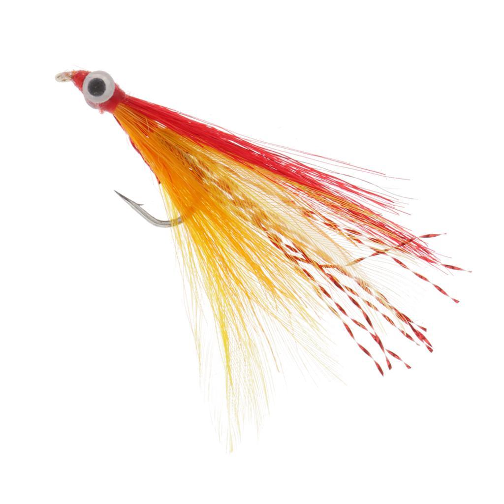 2pcs Clouser Minnow Dry Fly Fishing Flies Simulation Insects Flies 6# Hook