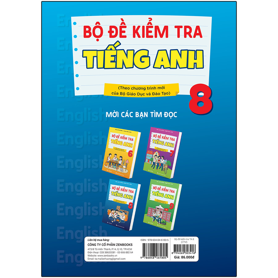 Bộ Đề Kiểm Tra Tiếng Anh 8 (Chương Trình Thí Điểm)