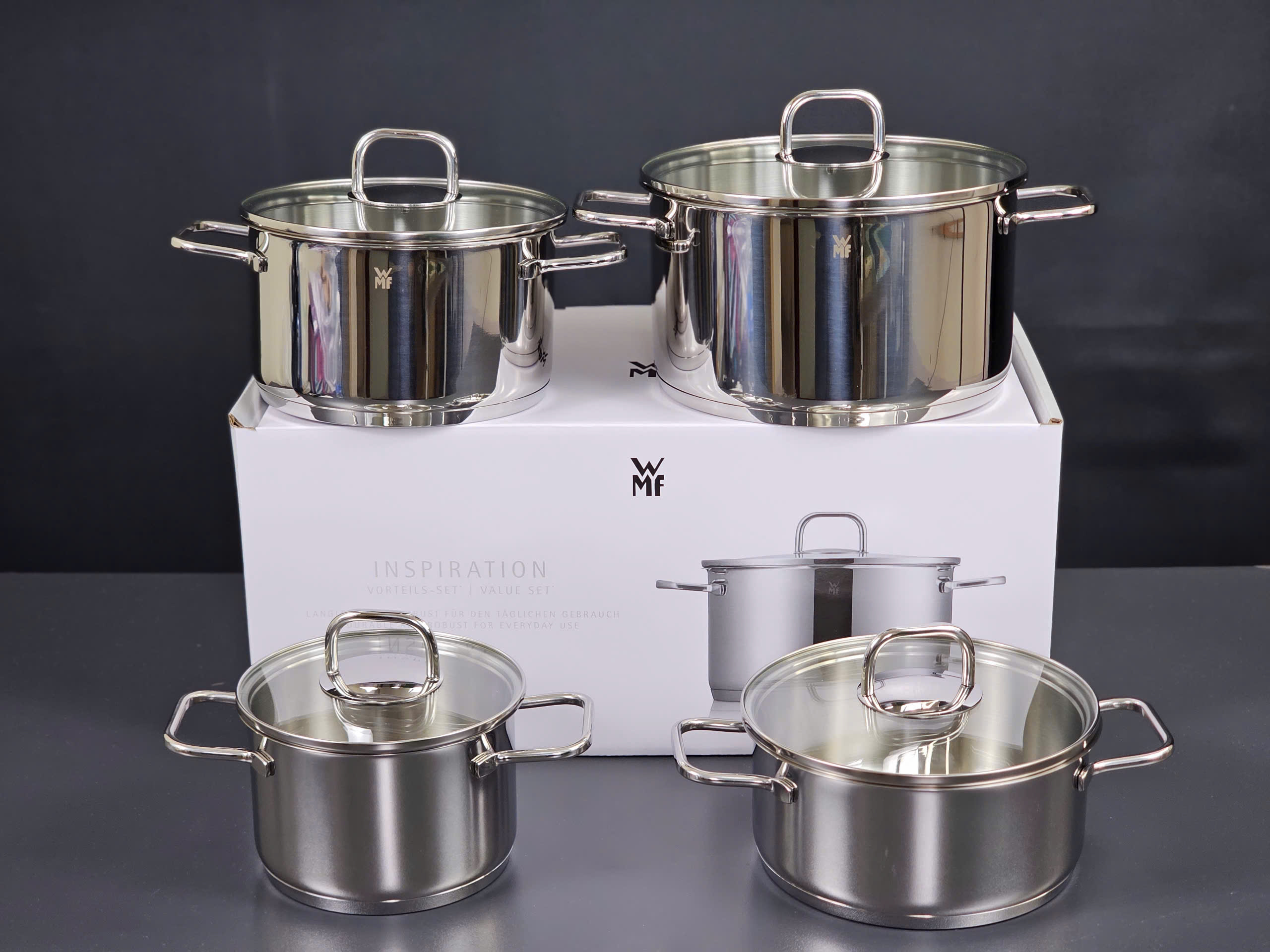 Bộ nồi WMF inspiration 4 món vung kính Hàng chính hãng