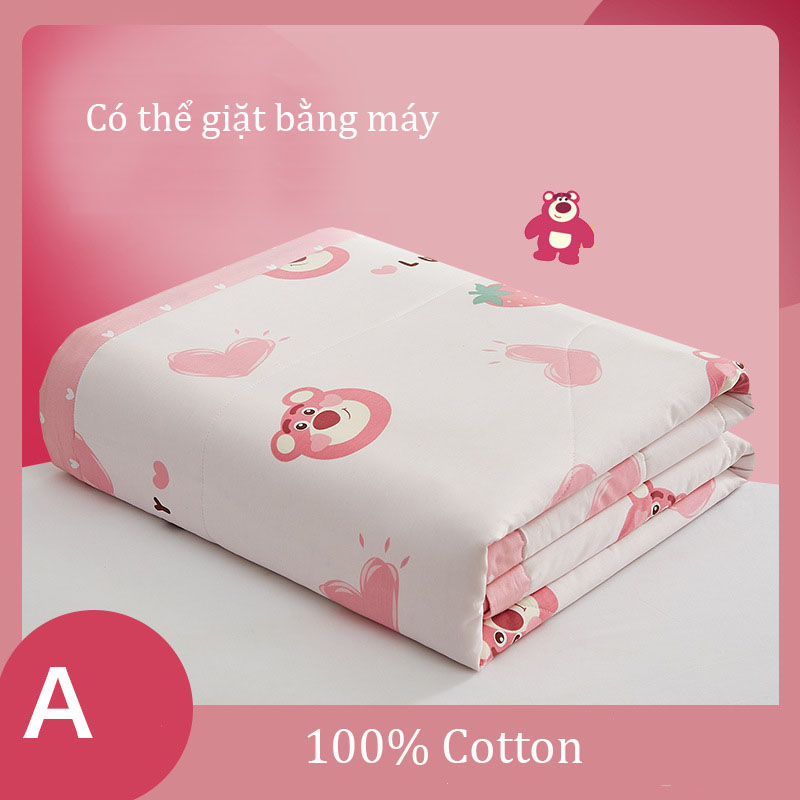 Chăn mỏng mùa thu đông mát mẻ chất liệu 100% cotton nguyên chất mềm mại
