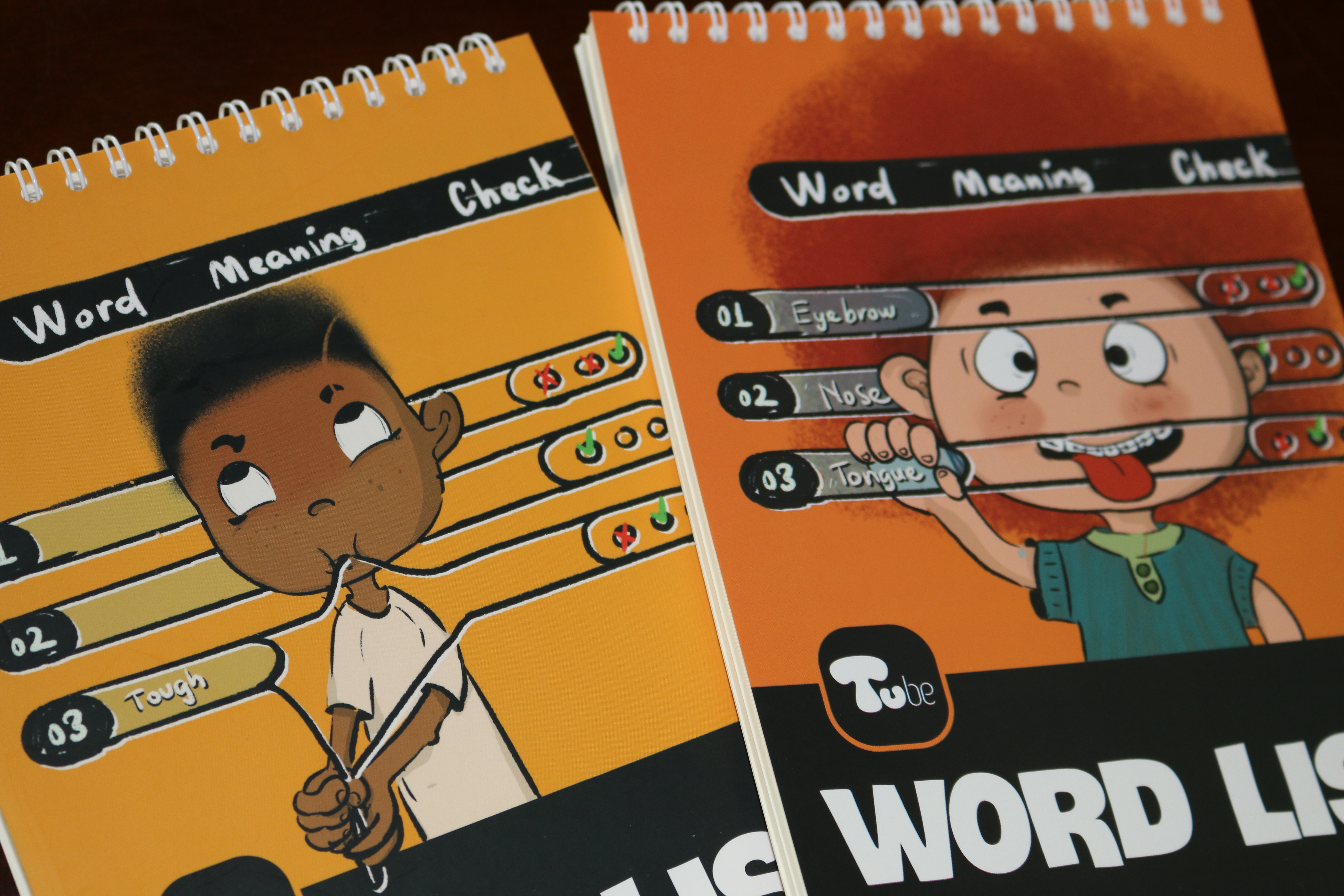 Sổ Wordlist Tube Kids Gáy Lò Xo 14,5x19cm Học Từ Vựng, Từ Mới Ngoại Ngữ 160 trang TB - Ruffied Hair - TB0008