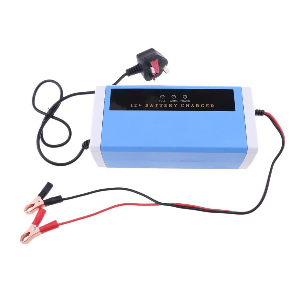 New Automotive Rechargeable Battery Charger 12V 10A Power Supply 220V UK Plug