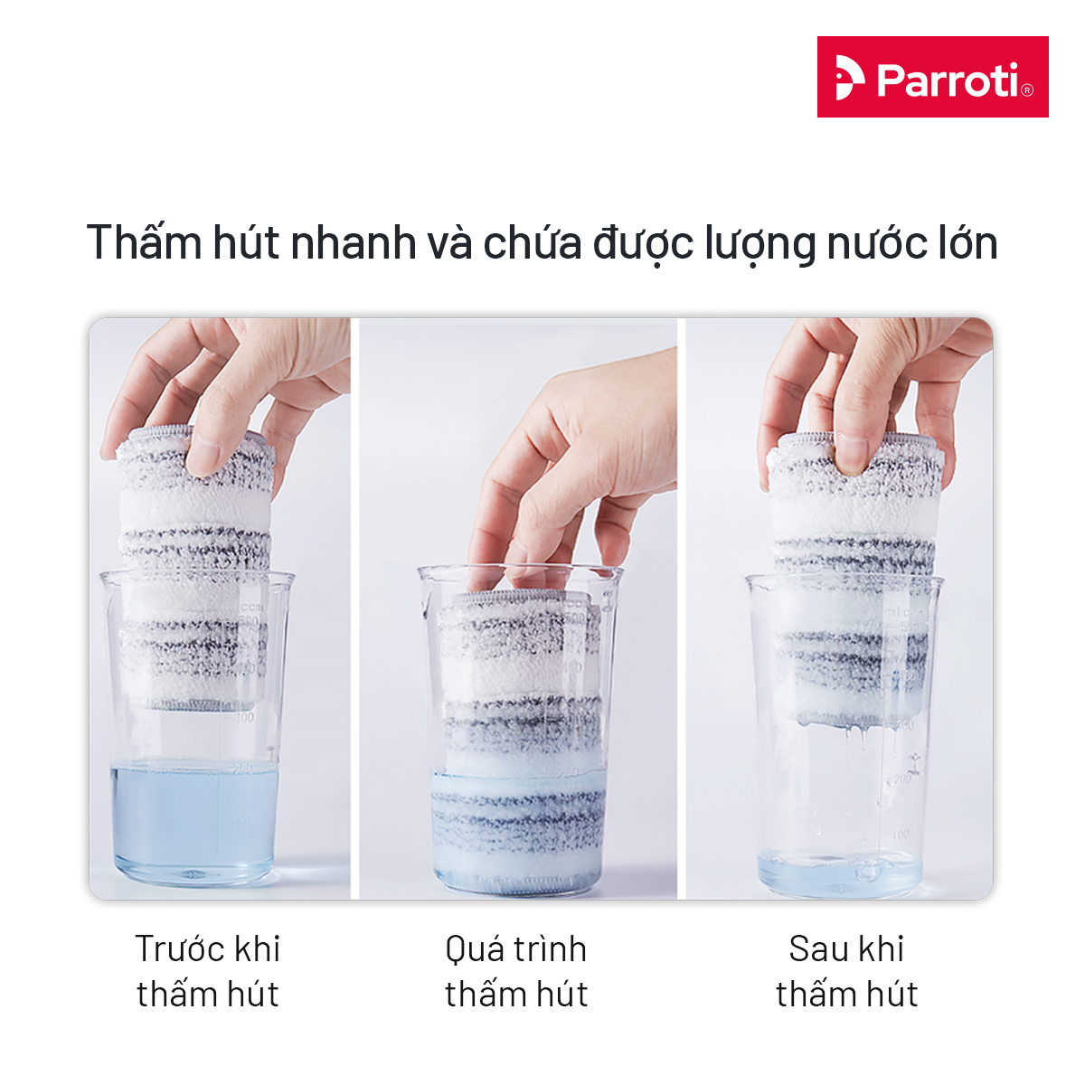 Combo 2 Miếng Lau Nhà Thế Hệ Mới Parroti Pro PAD2-PR01 - Kích Thước 33 x12 CM (Chỉ dùng được cho Bộ lau nhà Parroti Pro)