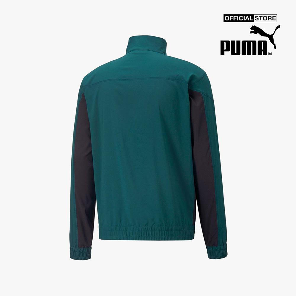 PUMA - Áo khoác nam thể thao cổ trụ phối zip Fit Woven Half Zip Training 522129