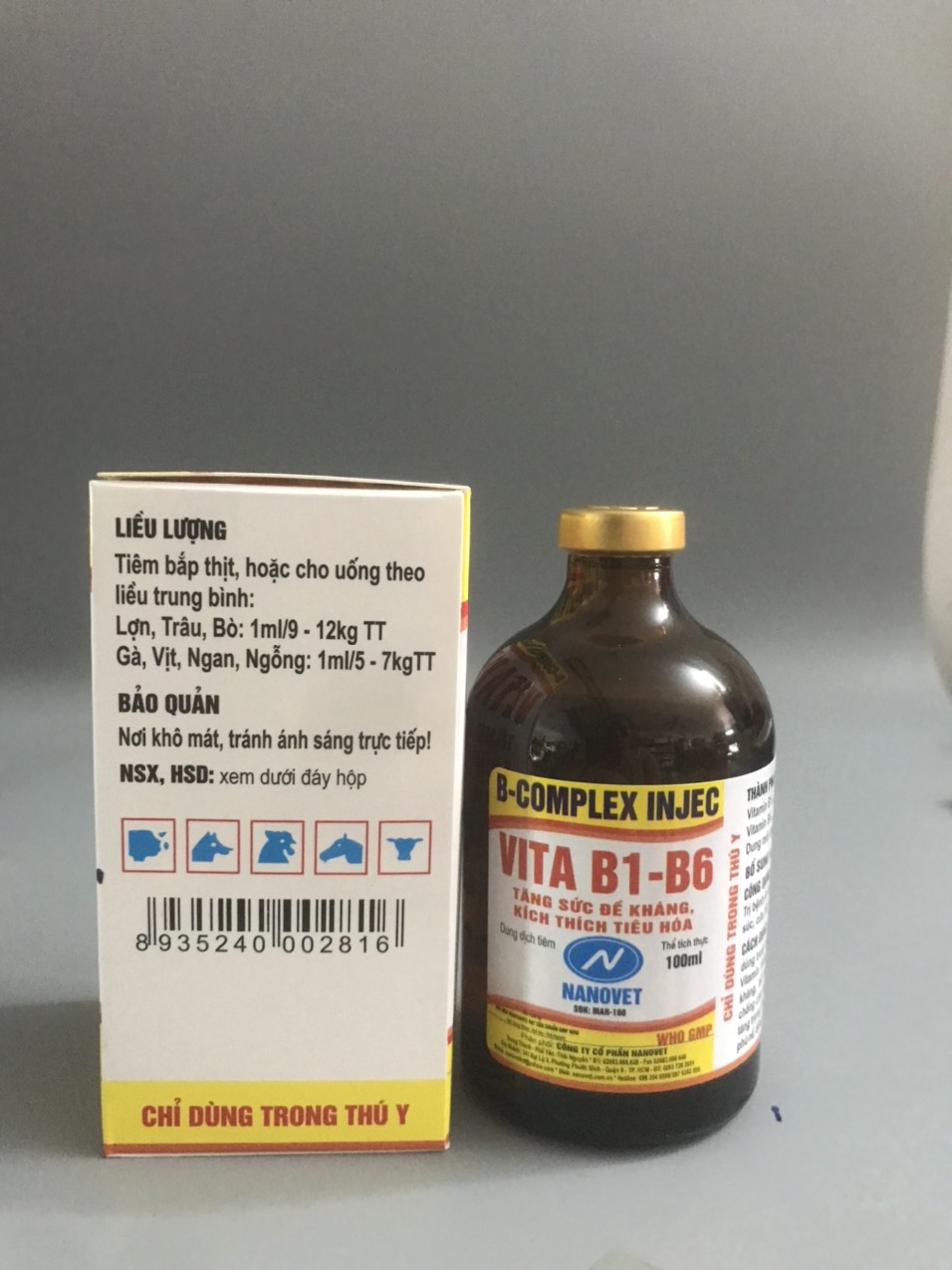 Thuốc thú y, Bcomplex dùng cho chó, mèo, gia súc, gia cầm