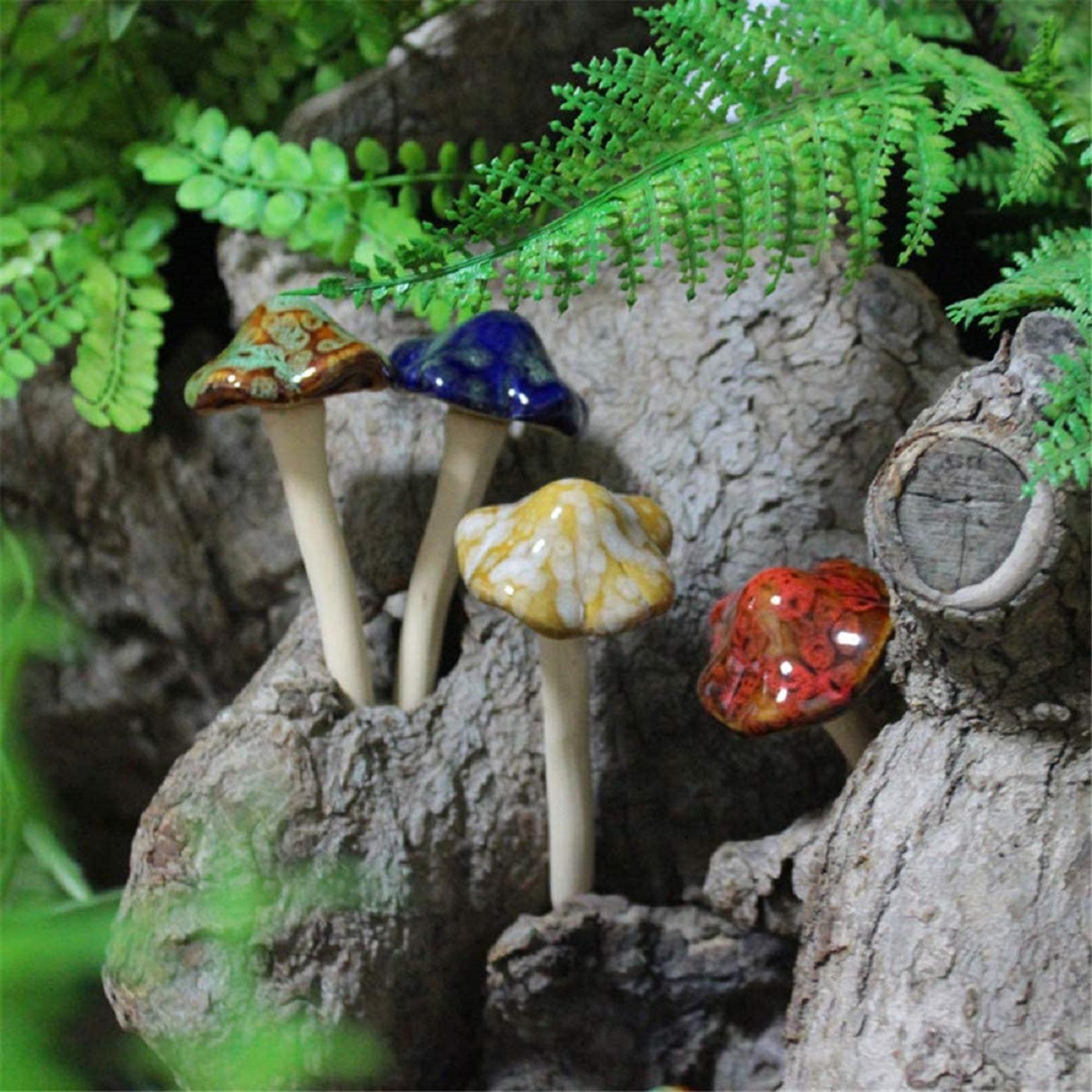 Rustic Garden Mushroom Home Backyard Patio Yard Lawn Decor Statue Stakes