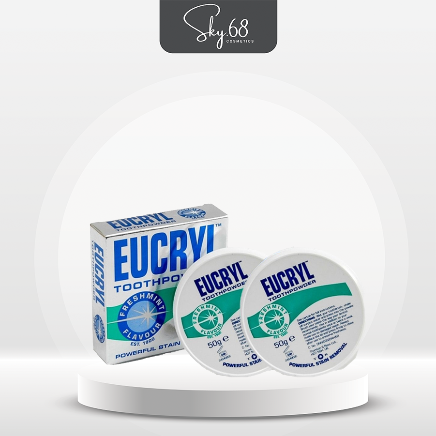 Combo 2 Bột tẩy trắng răng Eucryl 50g hàng Anh Quốc