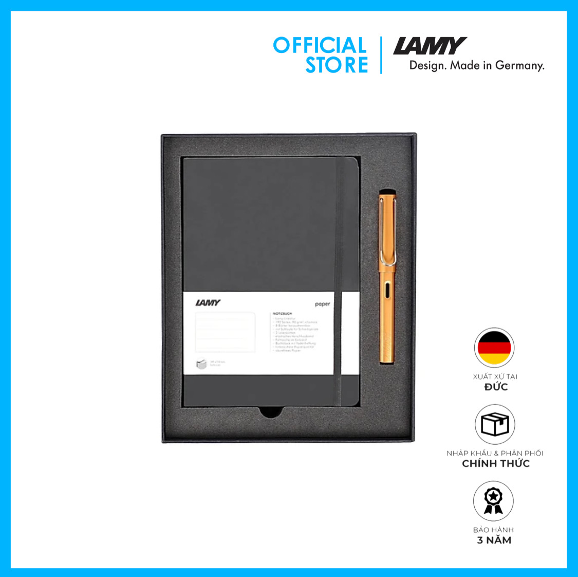 Gift Set Lamy Notebook A5 Softcover Black + Lamy Al-Star Bronze - GSNAl003