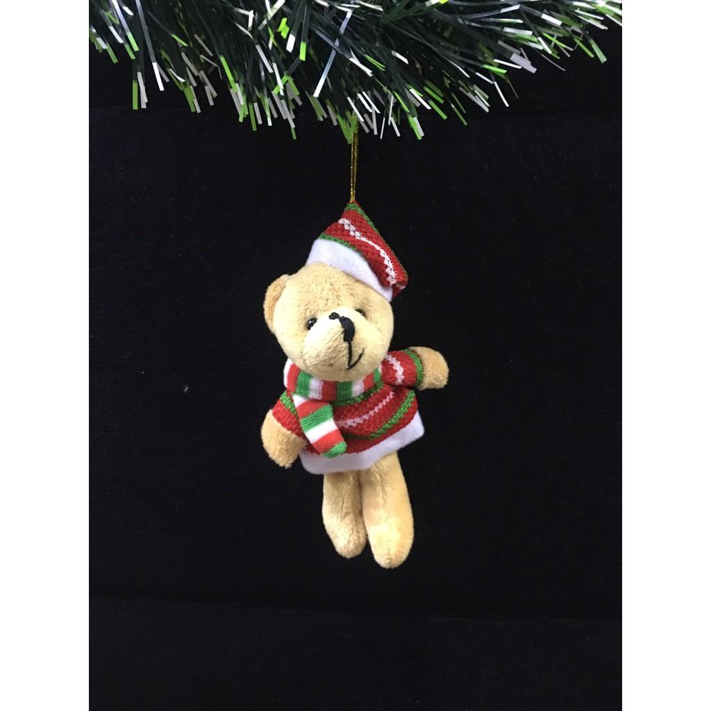 NOEL - GẤU NHỒI BÔNG 8X12CM- TRANG TRÍ GIÁNG SINH NOEL