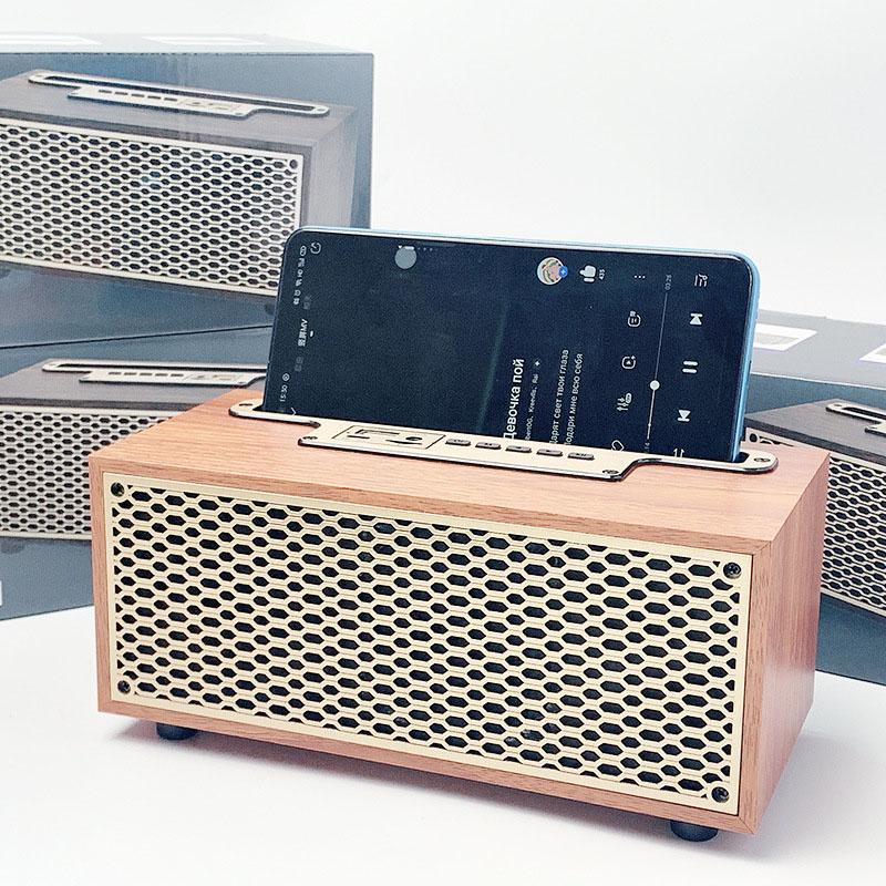 Người loa bluetooth hạt retro không dây cổ điển với điện thoại đứng ở nhà loa ngoài trời loa di động ngoài trời XM-5H màu: Brown
