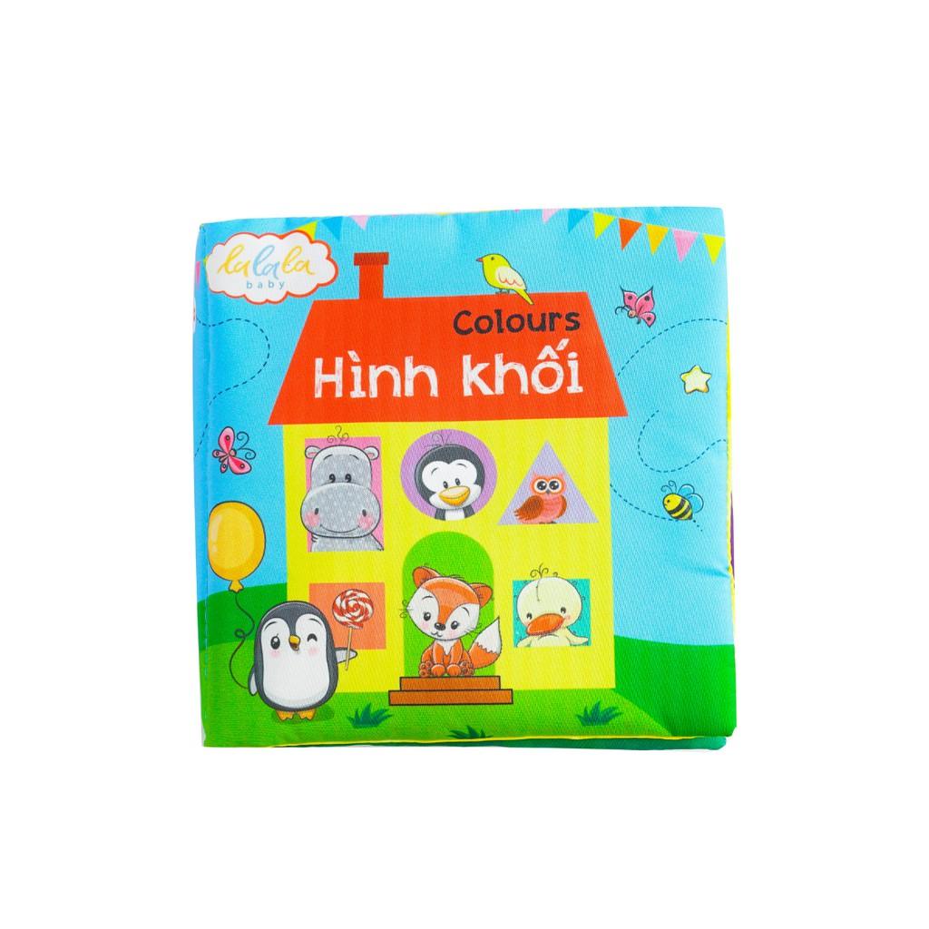 Sách vải cho bé sơ sinh song ngữ kích thích thị giác, thính giác, xúc giác Lalala Baby Shop Bố Su