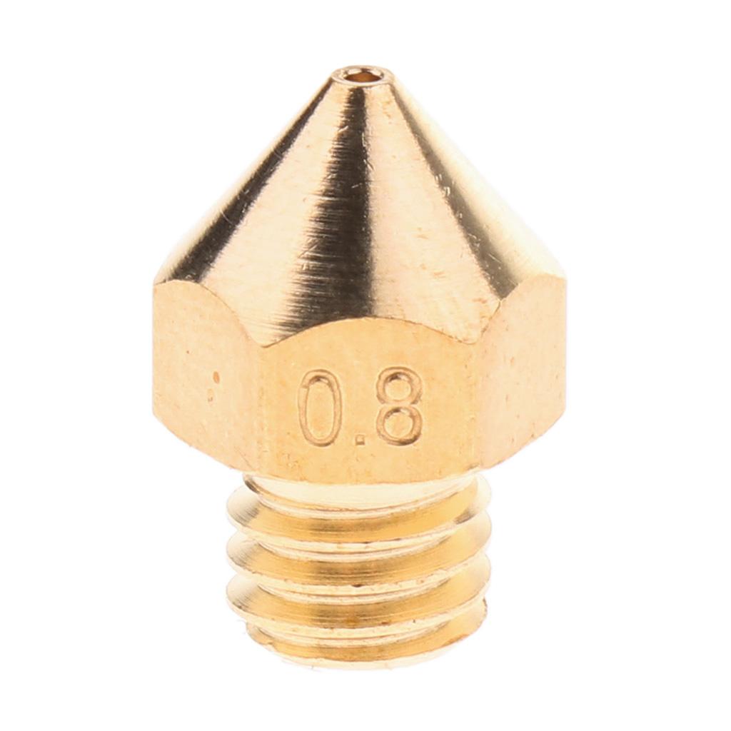 1Piece 3D Printer Extruder Brass Nozzle Printhead 0.6mm / 0.8mm / 1.0mm