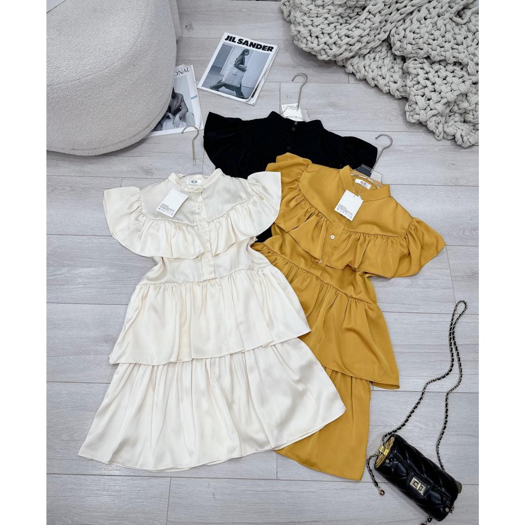 Váy đầm nữ đi chơi đi biển, đầm nữ phối bèo tiểu thư, Váy Bèo Babydoll Dễ Thương