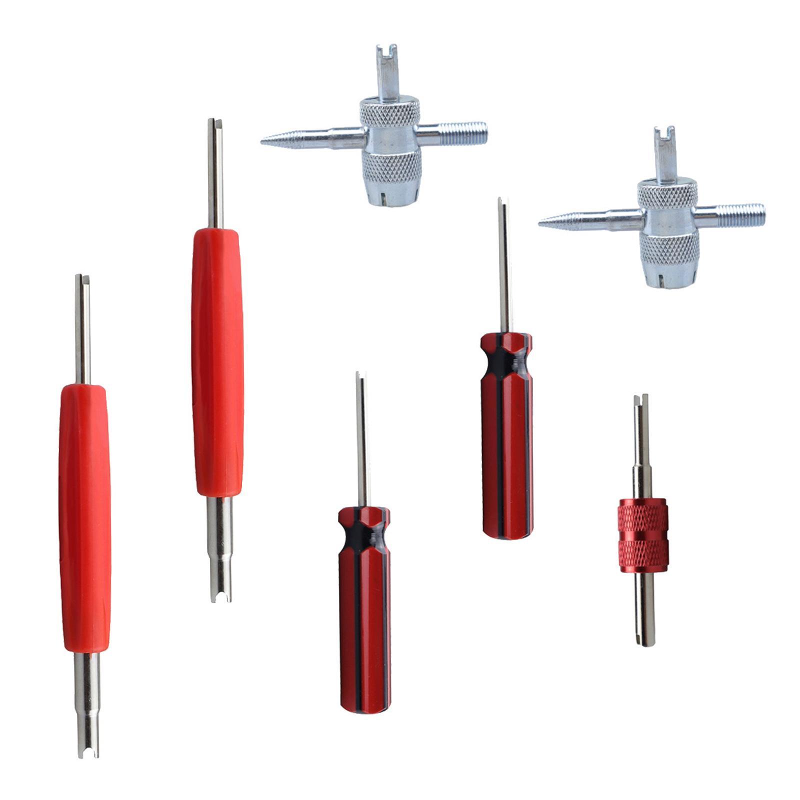7x Tire Core Removal Tool Tire Repair Install Tool for Automotive