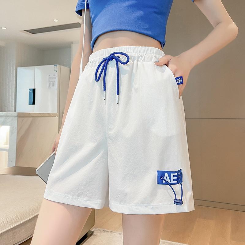 Quần Short Nữ In Logo AE Dây Rút Unisex Chất Da Cá