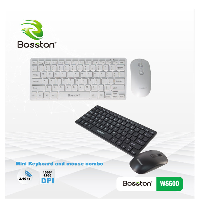 Bộ combo bàn phím và chuột mini Bosston WS600 cho văn phòng DS - Hàng chính hãng