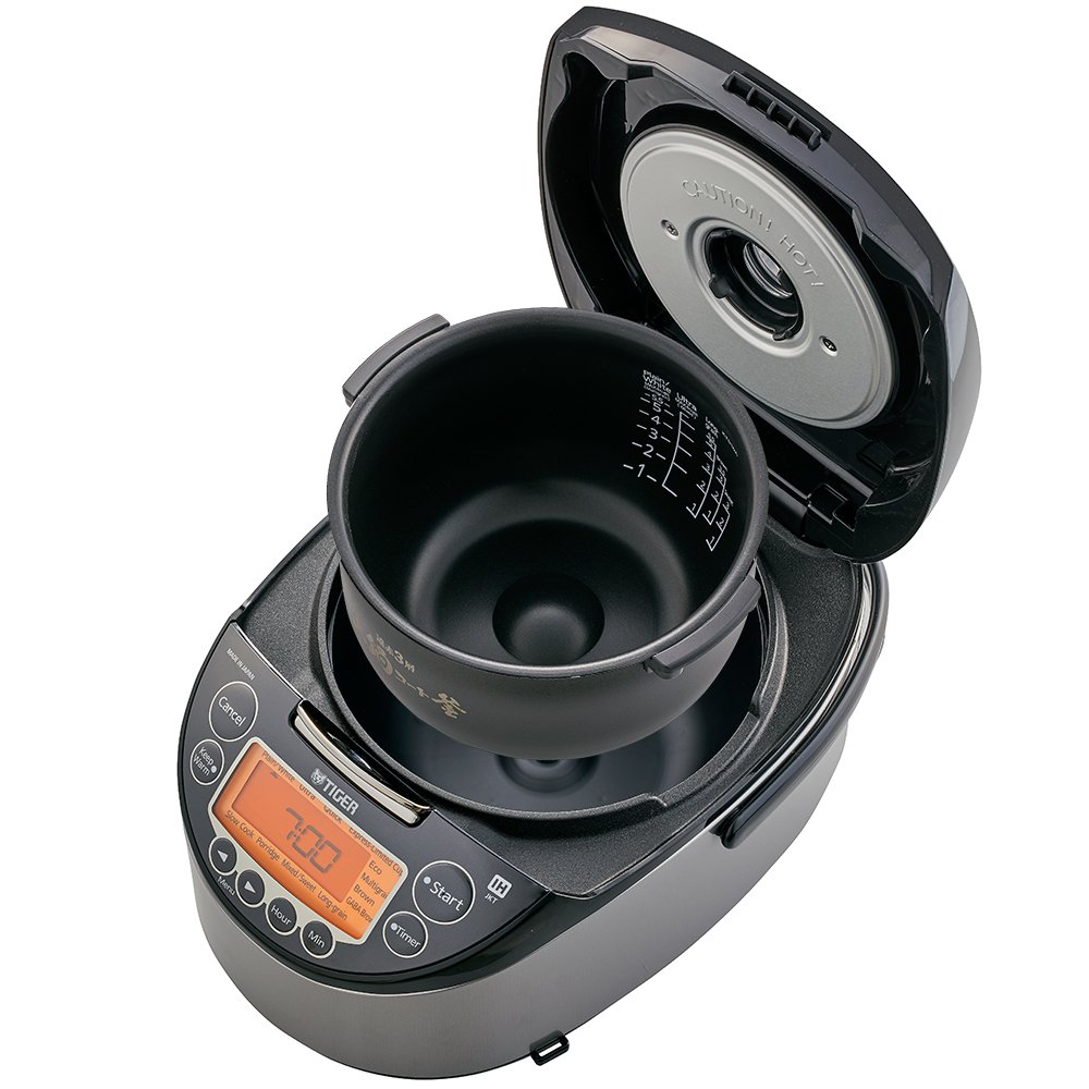 Nồi cơm điện tử cao tần Tiger 2 trong 1 JKT-D10V Tặng Bộ Nồi Cremic PoongNyun Hàn Quốc BNCPT-SET - Hàng Chính Hãng