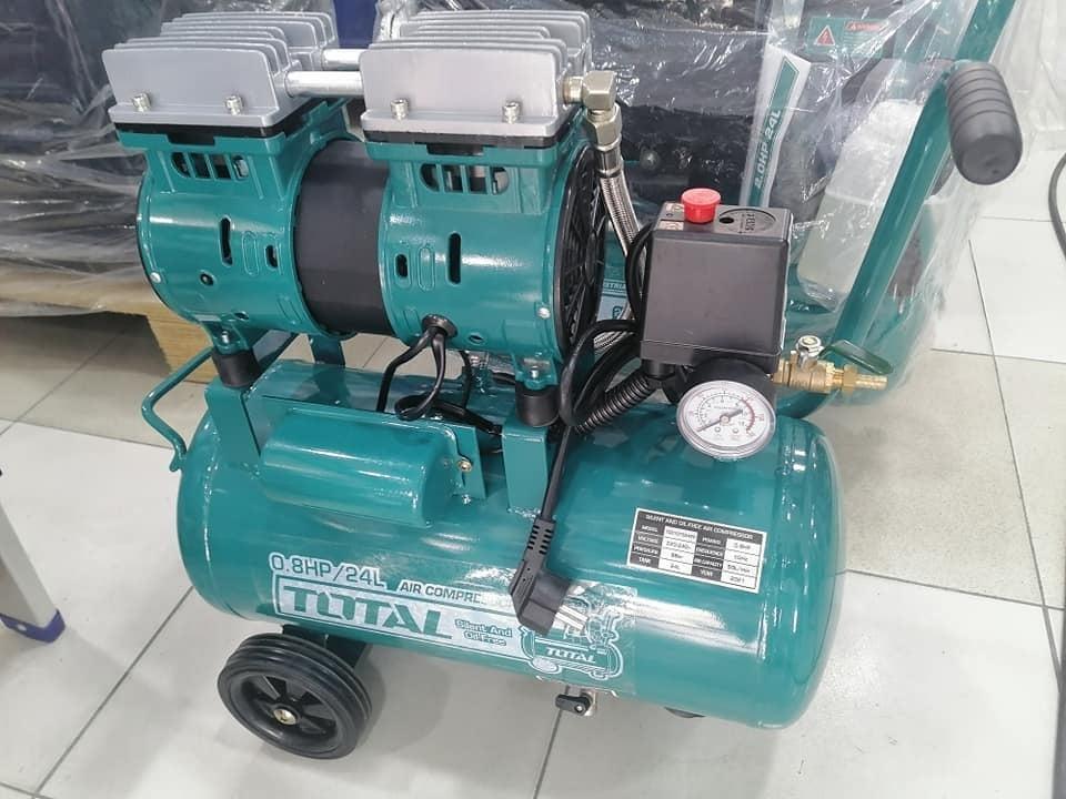 MÁY NÉN KHÍ KHÔNG DẦU 600W(0.8HP) 24L TOTAL TCS1075242 - HÀNG CHÍNH HÃNG