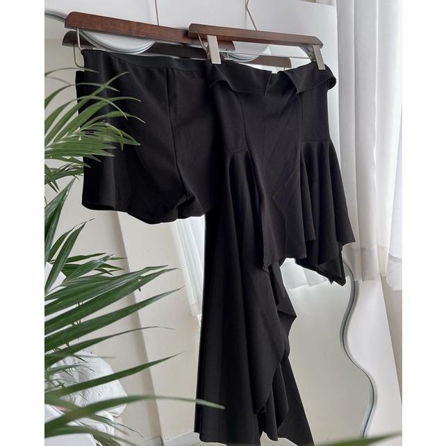 Đầm cúp ngực xoè vạt xéo có kèm quần