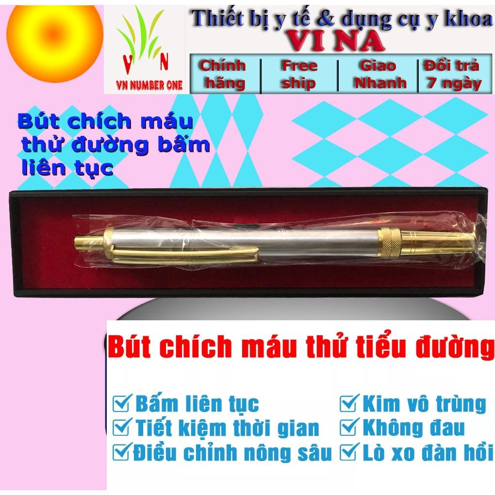 Bút lấy máu bấm liên tục, dành cho người tiểu đường, lễ máu thử đường, dùng kèm kim chích máu