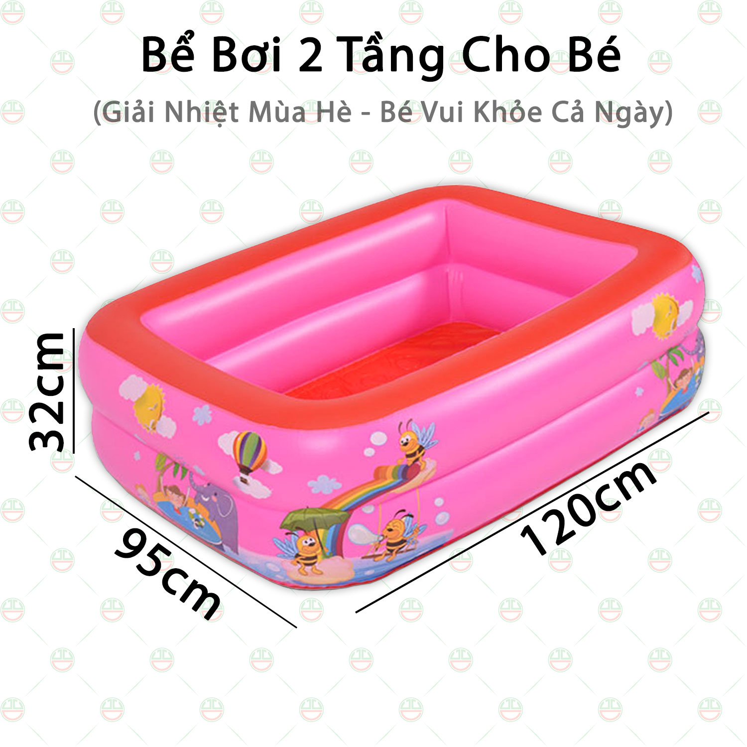 Bể 2 Tầng Chữ Nhật Bé Gái Dài Cỡ 1m2