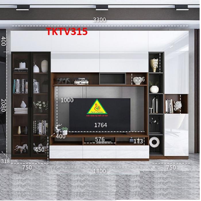 Tủ kệ tivi trang trí phong cách hiện đại TKTV315 - Nội thất lắp ráp Viendong adv